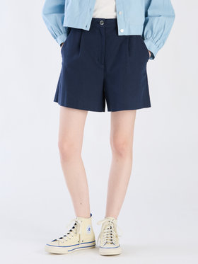 To b. by agnès b. 【Outlet】リネンコットンキャンバスショートパンツ ネイビー