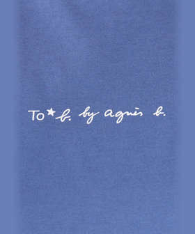 To b. by agnès b. ミニロゴ コットン 半袖 Tシャツ ブルー