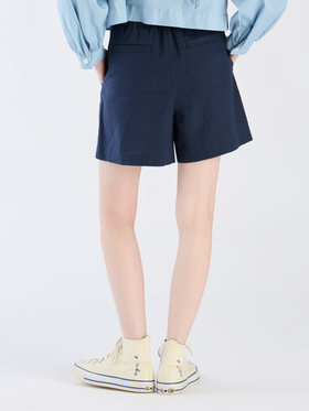 To b. by agnès b. 【Outlet】リネンコットンキャンバスショートパンツ ネイビー
