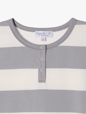 ENFANT ユニセックス 【Outlet】J019 E PYJAMA キッズ パジャマ ライトグレー × ホワイト