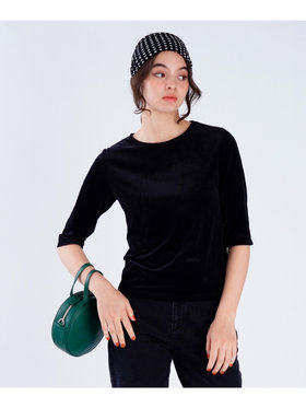 To b. by agnès b. 【Outlet】シアーベロアティーシャツ ブラック