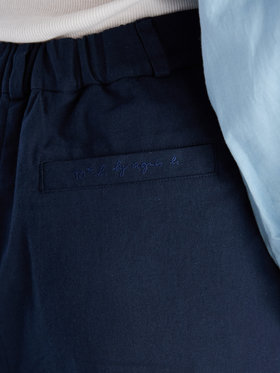 To b. by agnès b. 【Outlet】リネンコットンキャンバスショートパンツ ネイビー