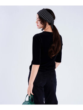 To b. by agnès b. 【Outlet】シアーベロアティーシャツ ブラック