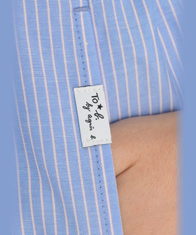 To b. by agnès b. ストライプ ショートパンツ ブルー