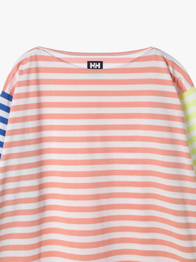 FEMME ウィメンズ 【Outlet】agnes b. x HELLY HANSEN ロングスリーブマリンボーダーティー（ユニセックス） オレンジ系その他