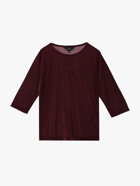 To b. by agnès b. 【Outlet】シアーベロアティーシャツ ボルドー