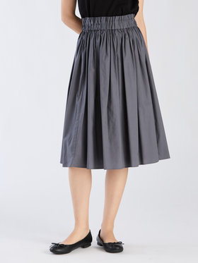 To b. by agnès b. 【Outlet】タックミディスカート チャコールグレー