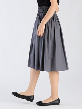 To b. by agnès b. 【Outlet】タックミディスカート チャコールグレー
