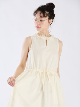 To b. by agnès b. 【Outlet】ポコポココットンドレス ホワイト