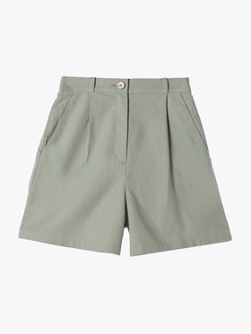 To b. by agnès b. 【Outlet】リネンコットンキャンバスショートパンツ カーキ