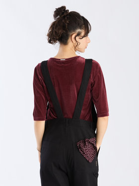 To b. by agnès b. 【Outlet】シアーベロアティーシャツ ボルドー