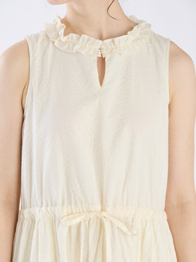 To b. by agnès b. 【Outlet】ポコポココットンドレス ホワイト