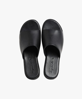 FEMME ウィメンズ カウハイドレザー ミュール "Nouma" ブラック