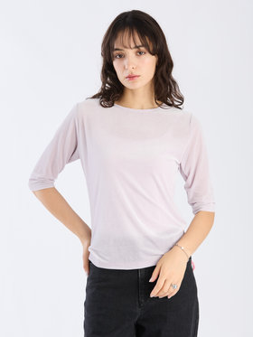 To b. by agnès b. 【Outlet】シアーベロアティーシャツ パープル系その他