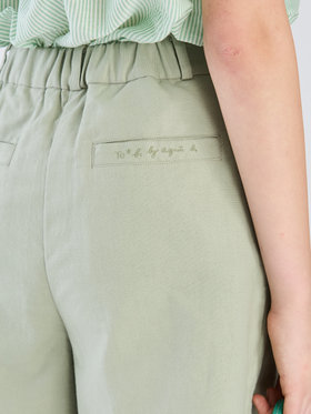 To b. by agnès b. 【Outlet】リネンコットンキャンバスショートパンツ カーキ