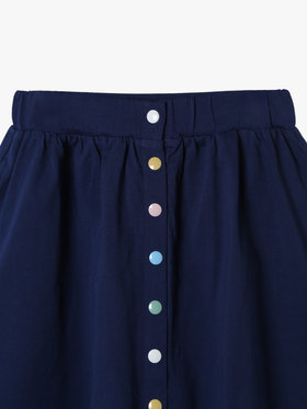 ENFANT ガールズ キッズ マルチカラー コットン ミディアム スカート ネイビー