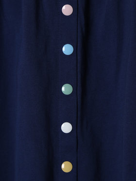 ENFANT ガールズ キッズ マルチカラー コットン ミディアム スカート ネイビー