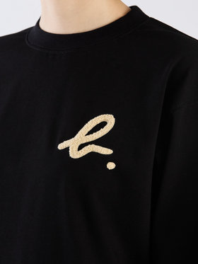 FEMME ウィメンズ ”b.”ロゴ コットン 長袖 スウェット ブラック