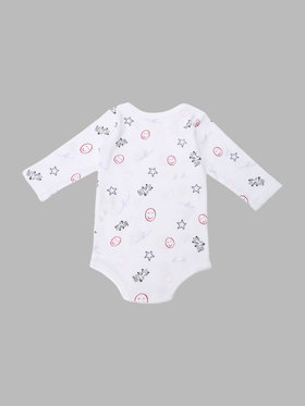 ENFANT ベビー ベビー コットン 長袖ボディ・スタイ・帽子 3点セット ホワイト