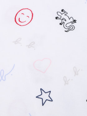 ENFANT ベビー ベビー コットン 長袖ボディ・スタイ・帽子 3点セット ホワイト