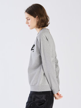 FEMME ウィメンズ ”b.”ロゴ コットン 長袖 スウェット グレー