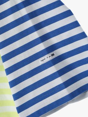 FEMME ウィメンズ 【Outlet】agnes b. x HELLY HANSEN ショートスリーブマリンボーダーティー（ユニセックス） イエロー系その他