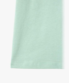 FEMME ウィメンズ "b."ロゴ 刺繍 コットン 半袖 Tシャツ "Brando" グリーン系その他