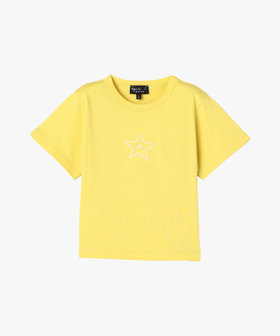 ENFANT ユニセックス キッズ "b." ロゴ スター コットン 半袖 Tシャツ "Domi" イエロー