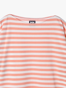 FEMME ウィメンズ 【Outlet】agnes b. x HELLY HANSEN ショートスリーブマリンボーダーティー（ユニセックス） オレンジ系その他