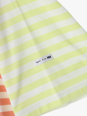 FEMME ウィメンズ 【Outlet】agnes b. x HELLY HANSEN ショートスリーブマリンボーダーティー（ユニセックス） オレンジ系その他