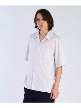 HOMME メンズ 【Outlet】メンズ ”Willie”ロゴ 刺繍 オープンカラー 半袖 シャツ ”Magnum” グレー系その他