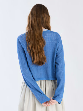 To b. by agnès b. 【Outlet】メッシュニットカーディガン ブルー