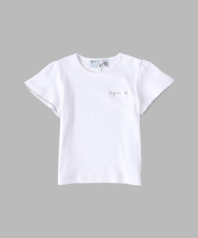 ENFANT ベビー ベビー ロゴ コットン 半袖 Tシャツ ホワイト