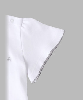 ENFANT ベビー ベビー ロゴ コットン 半袖 Tシャツ ホワイト