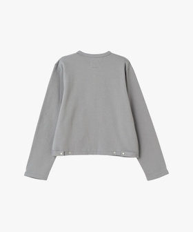 FEMME ウィメンズ オーガニックコットン メルトン 長袖 カーディガンプレッション "Le Classique" ベージュ