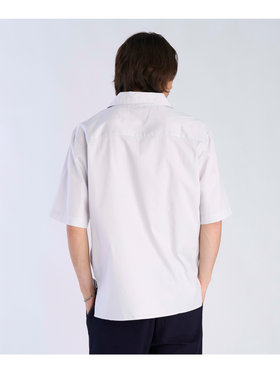 HOMME メンズ 【Outlet】メンズ ”Willie”ロゴ 刺繍 オープンカラー 半袖 シャツ ”Magnum” グレー系その他