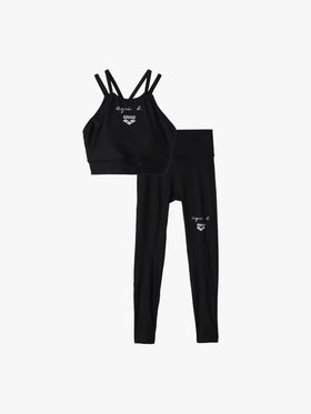FEMME ウィメンズ agnes b. x arena セパレーツ ロングスパッツ スイムウェア ブラック