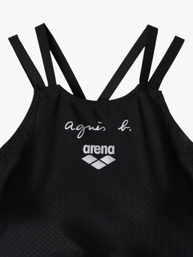 FEMME ウィメンズ agnes b. x arena セパレーツ ロングスパッツ スイムウェア ブラック
