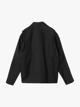 HOMME メンズ メンズ コットン オーバーシャツ ブラック