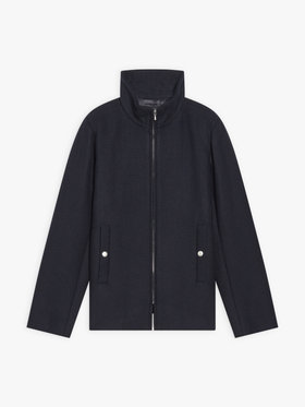 FEMME ウィメンズ 【Outlet】ウール スタンドカラージャケット "Olympe" ブルー系その他