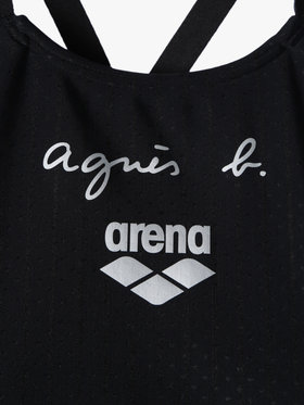 FEMME ウィメンズ agnes b. x arena セパレーツ ロングスパッツ スイムウェア ブラック