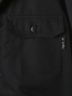 HOMME メンズ メンズ コットン オーバーシャツ ブラック