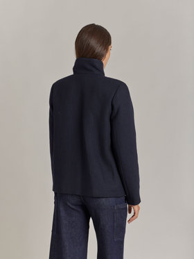 FEMME ウィメンズ 【Outlet】ウール スタンドカラージャケット "Olympe" ブルー系その他