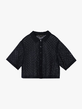 To b. by agnès b. 【Outlet】オプティカルレースシャツ ネイビー