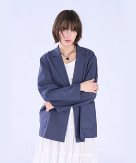 To b. by agnès b. ダブルテーラード ジャケット ネイビー