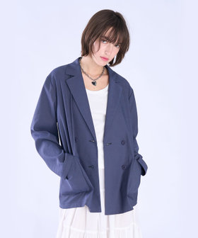 To b. by agnès b. ダブルテーラード ジャケット ネイビー