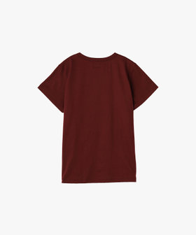 FEMME ウィメンズ ロゴプリント コットン 半袖Tシャツ "Brando" ボルドー
