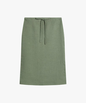 FEMME ウィメンズ リネン ストレート スカート "Montse" カーキ