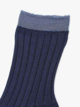 To b. by agnès b. バイカラー ソックス ブルー
