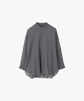 To b. by agnès b. コットン ロングスリーブ ボーイズシャツ チャコールグレー